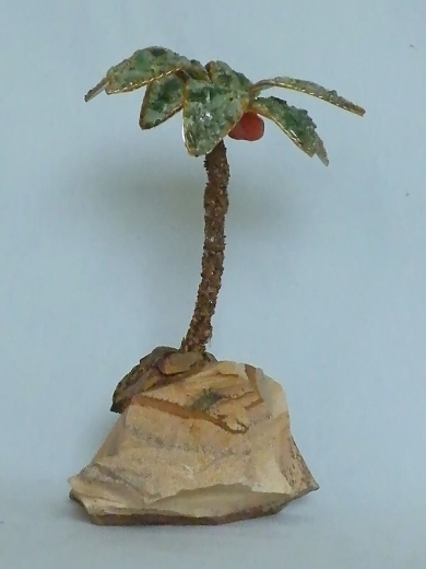 Palme (± 12 cm) mit Aventurin und Tigerauge